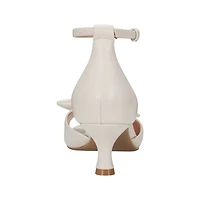 Andora Mid Heel Ankle Strap Bow Dress Sandals