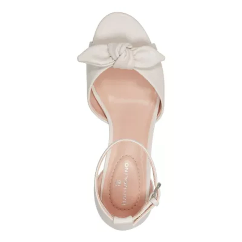 Andora Mid Heel Ankle Strap Bow Dress Sandals