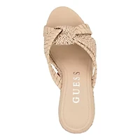 Eveh Knotted Jute Wrapped Platform Wedge Sandals