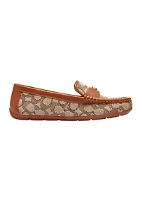 Sculpted C Signature Textile Jacquard Driver Loafers