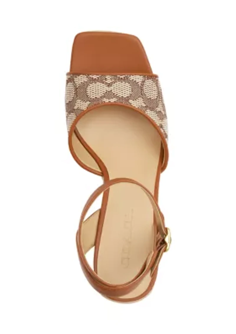 Espadrille Signature Textile Jacquard Wedge Sandals