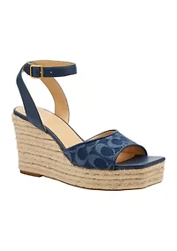 Signature C Espadrille Wedge Sandals