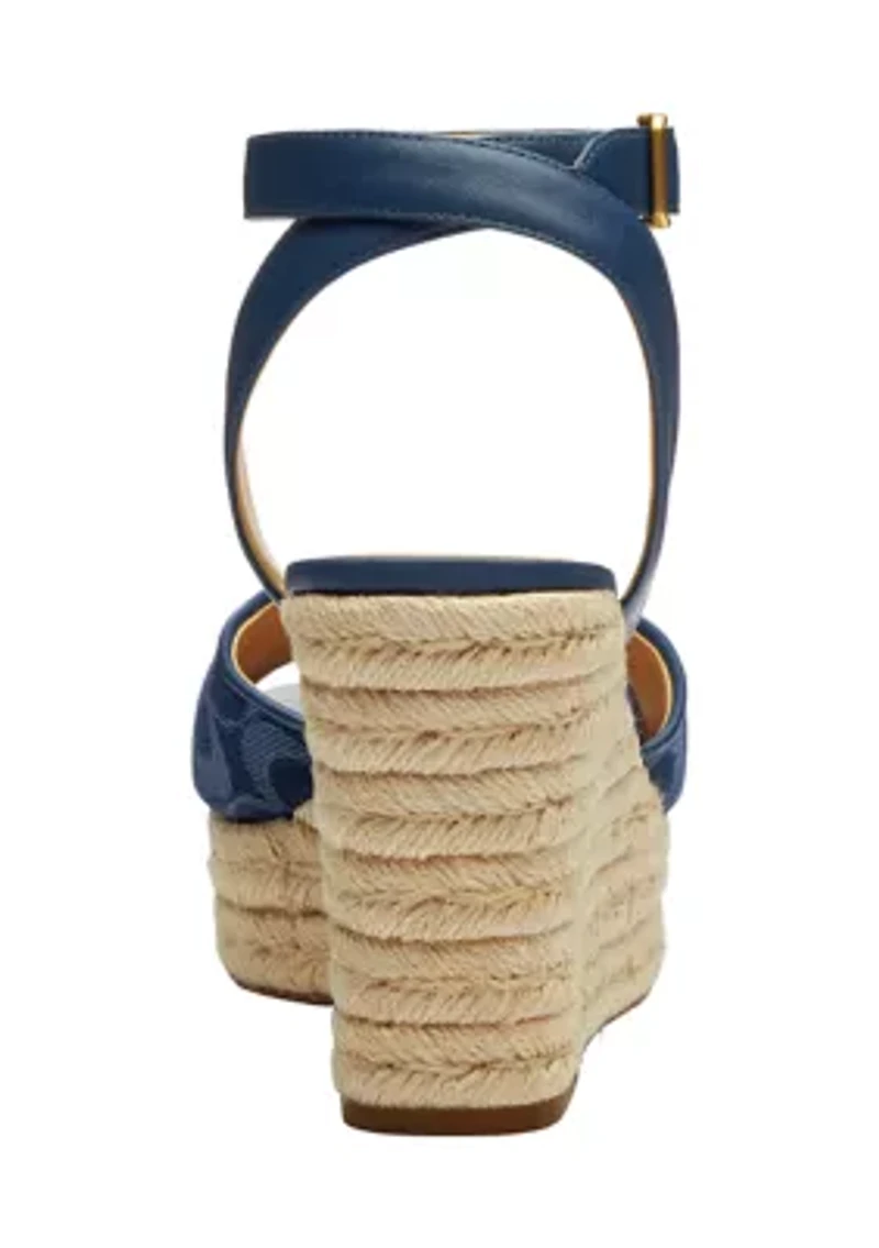 Signature C Espadrille Wedge Sandals