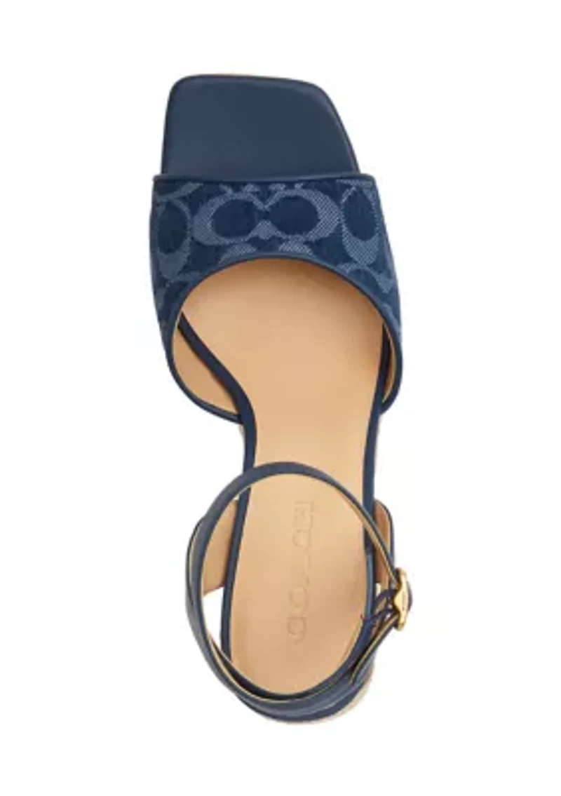 Signature C Espadrille Wedge Sandals