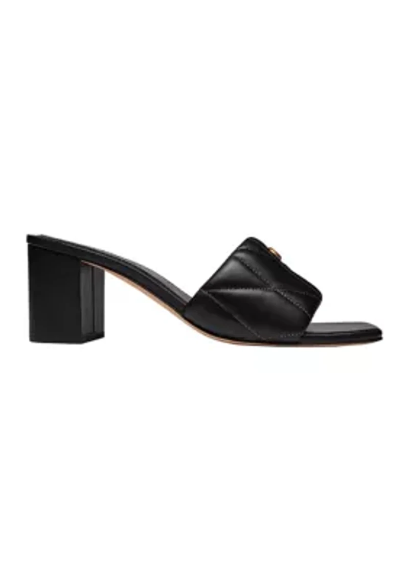 Holly Block Quilted Heel Sandals