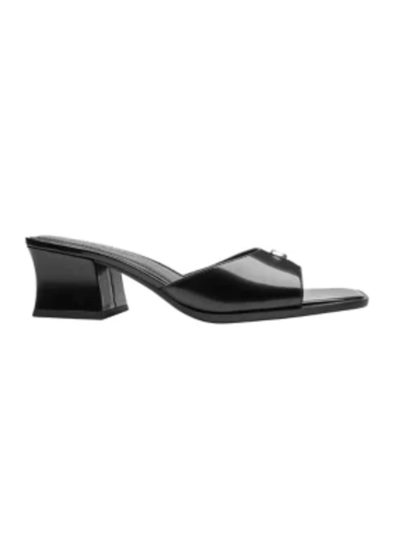 Sculpted C Block Heel Sandals