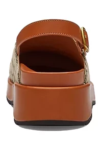 Signature Textile Jacquard Sculpted C Platform Clogs