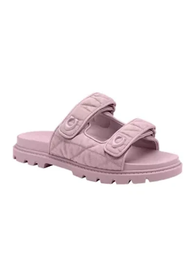 Sculpted C Double Band Quilted Sandals