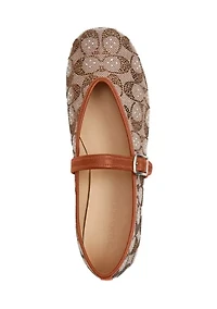 Mary Jane Sculpted Signature Jacquard Flats