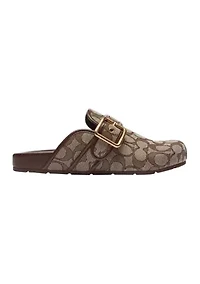 Archival Signature Jacquard Buckle Clogs