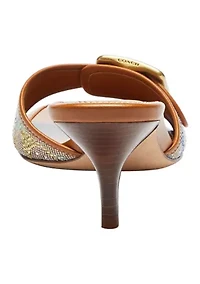 Margot Crystal Signature Jacquard Sandals