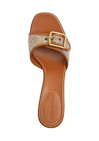 Margot Crystal Signature Jacquard Sandals