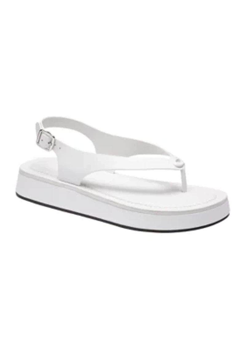 Sculpted C Platform Thong Sandals