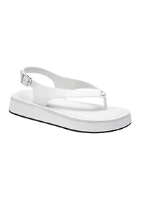 Sculpted C Platform Thong Sandals