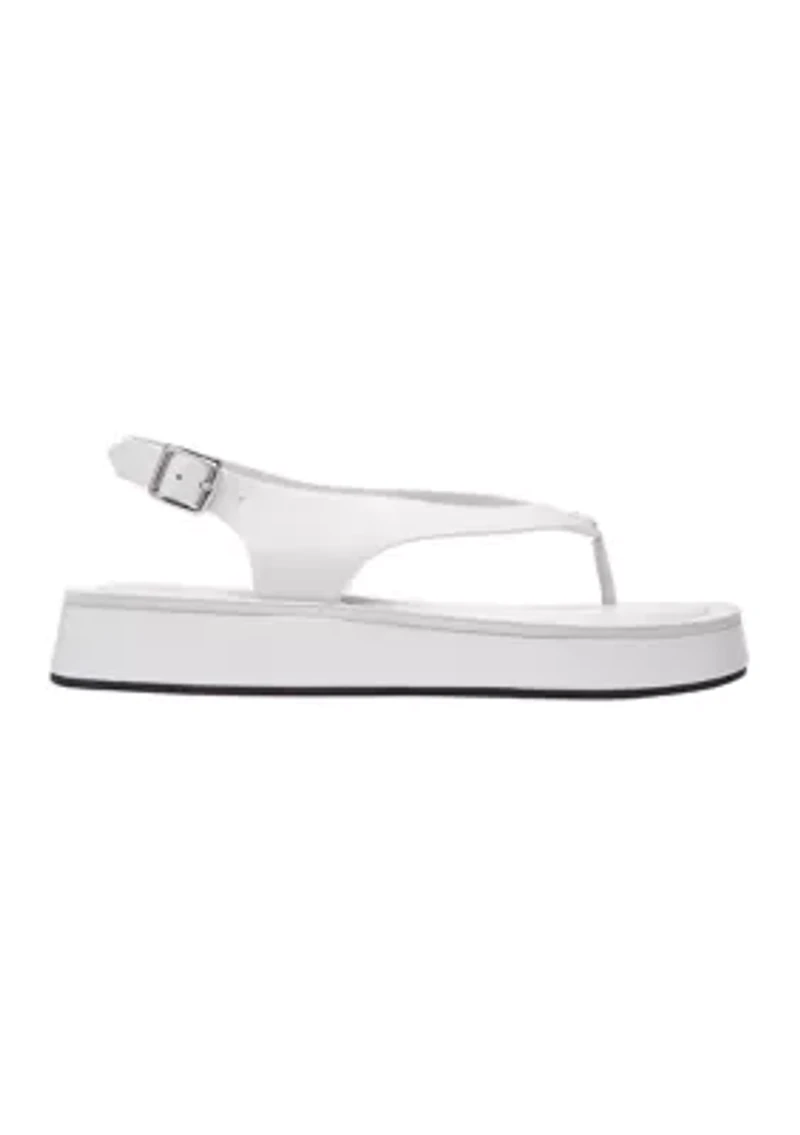 Sculpted C Platform Thong Sandals