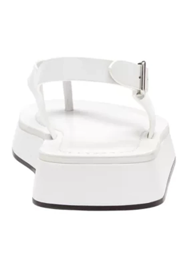 Sculpted C Platform Thong Sandals