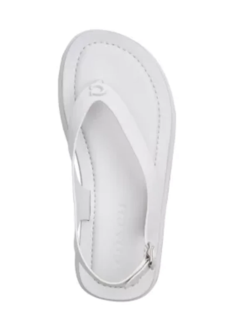 Sculpted C Platform Thong Sandals