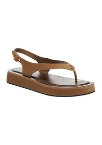 Sculpted C Platform Thong Sandals
