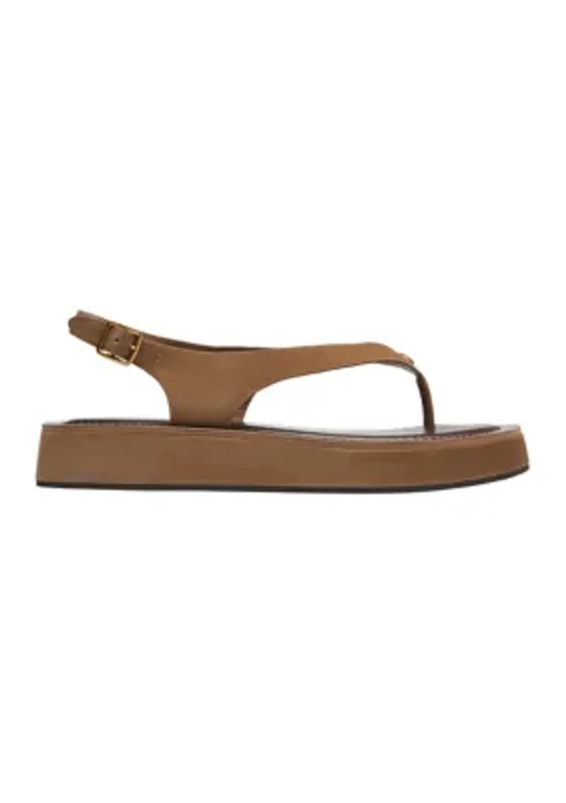 Sculpted C Platform Thong Sandals
