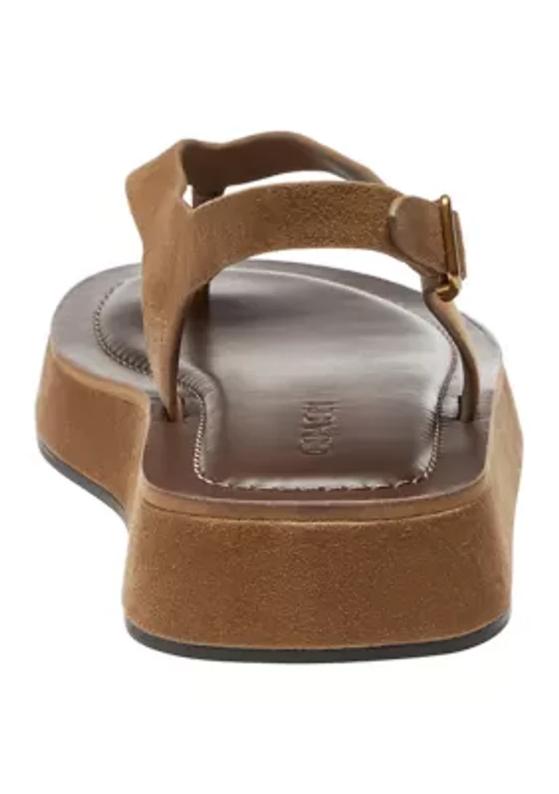 Sculpted C Platform Thong Sandals