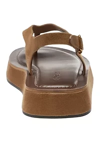 Sculpted C Platform Thong Sandals