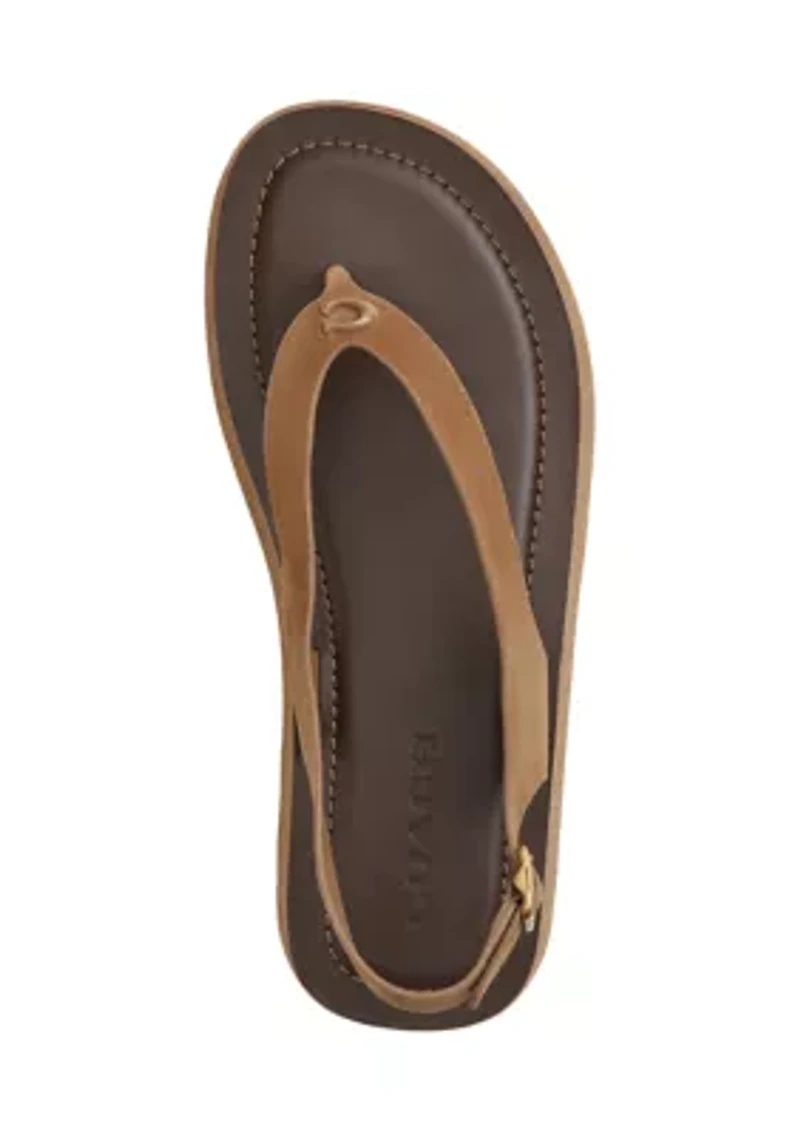 Sculpted C Platform Thong Sandals