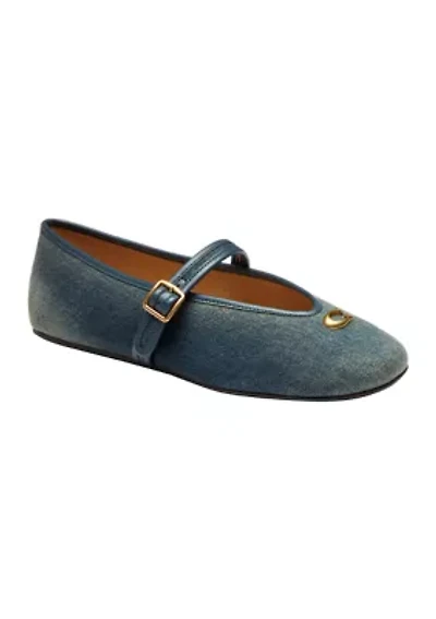 Sculpted C Soft Denim Mary Jane Flats