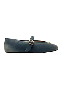 Sculpted C Soft Denim Mary Jane Flats