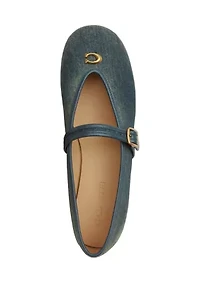 Sculpted C Soft Denim Mary Jane Flats