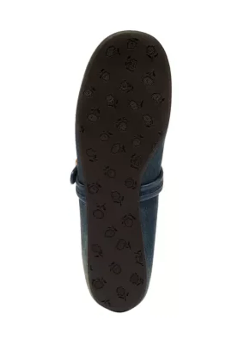 Sculpted C Soft Denim Mary Jane Flats
