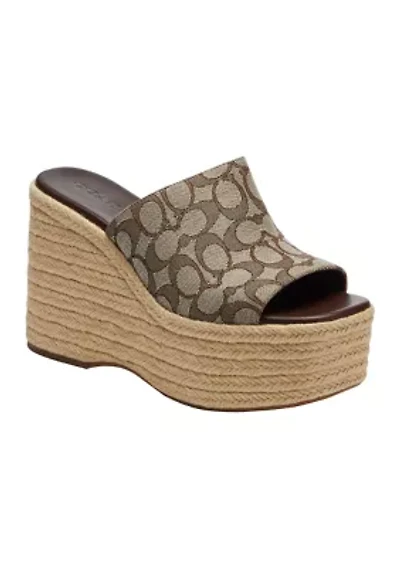 Wedge Signature Jacquard Espadrille Sandals