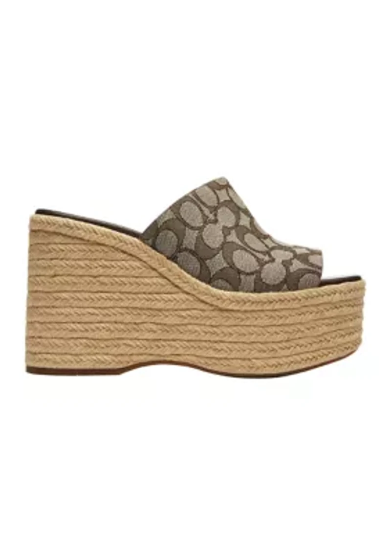 Wedge Signature Jacquard Espadrille Sandals