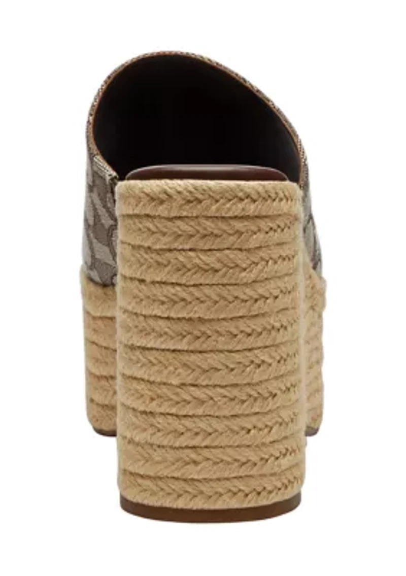 Wedge Signature Jacquard Espadrille Sandals