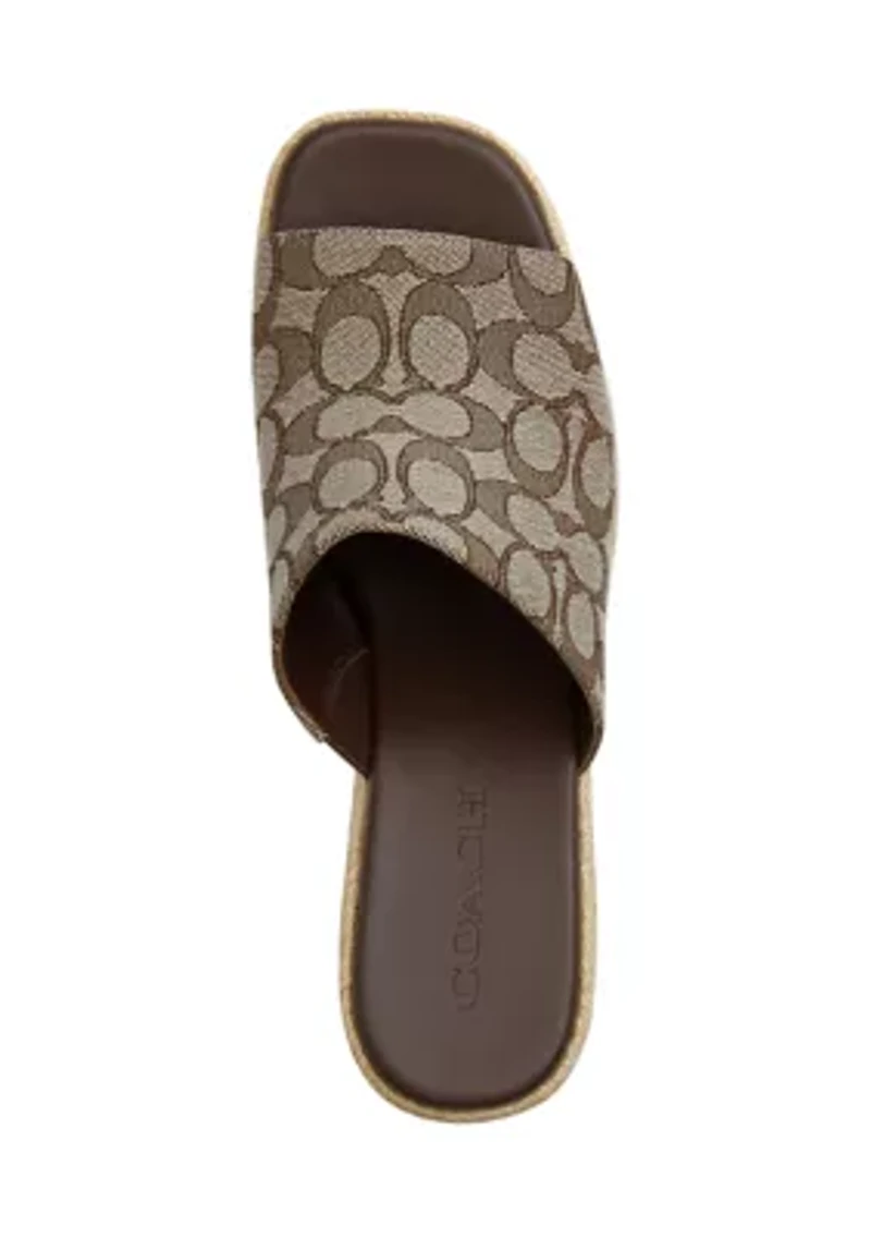 Wedge Signature Jacquard Espadrille Sandals