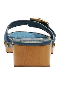 Margot Wooden Signature Jacquard Sandals