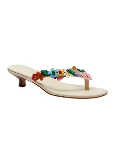 Tea Rose Kitten Heel Thong Sandals
