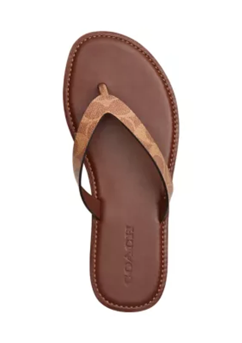 Brianna Signature Canvas Flip Flop Sandals