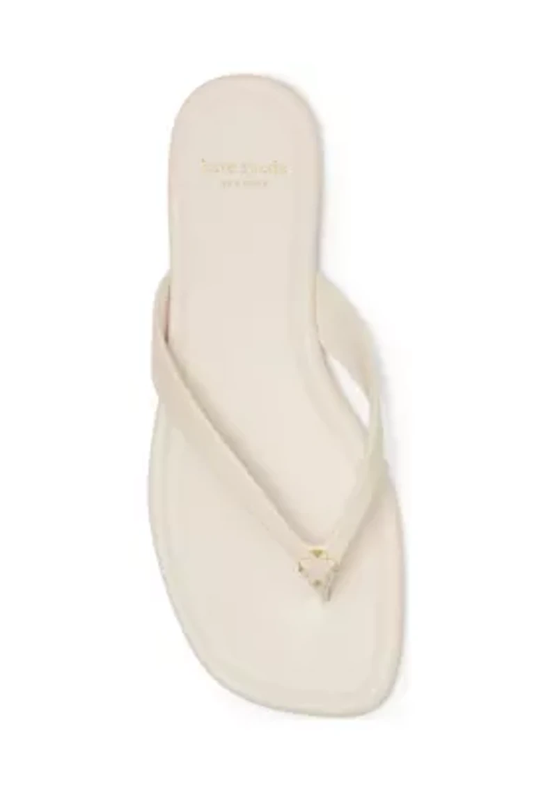 Spade Flower Flip Flop Sandals