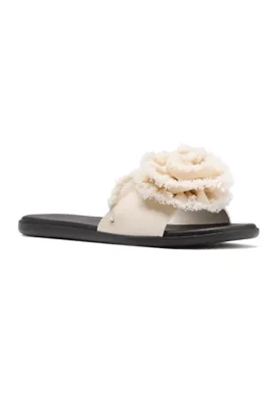 Flourish Canvas Flat Sandals