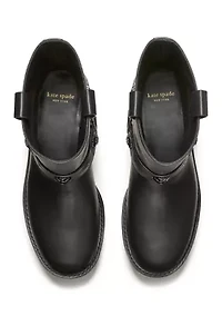 Flower Stud Moto Boots