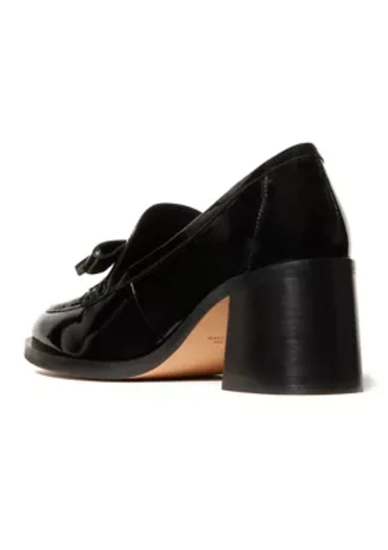 Deco Bow Heeled Loafers