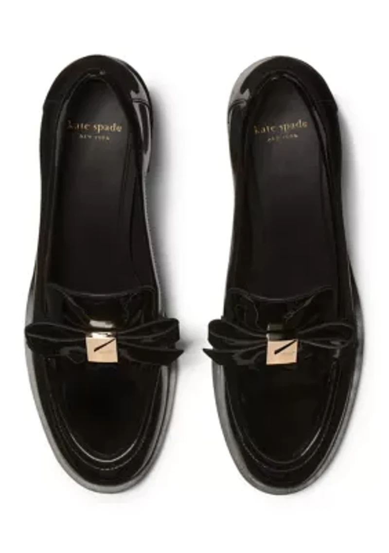 Deco Bow Heeled Loafers