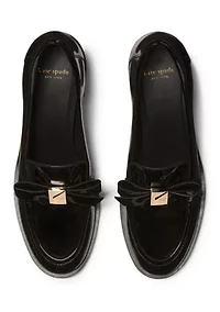 Deco Bow Heeled Loafers