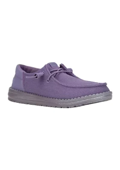 Wendy Funk Mono Dark Lilac Loafer Flats