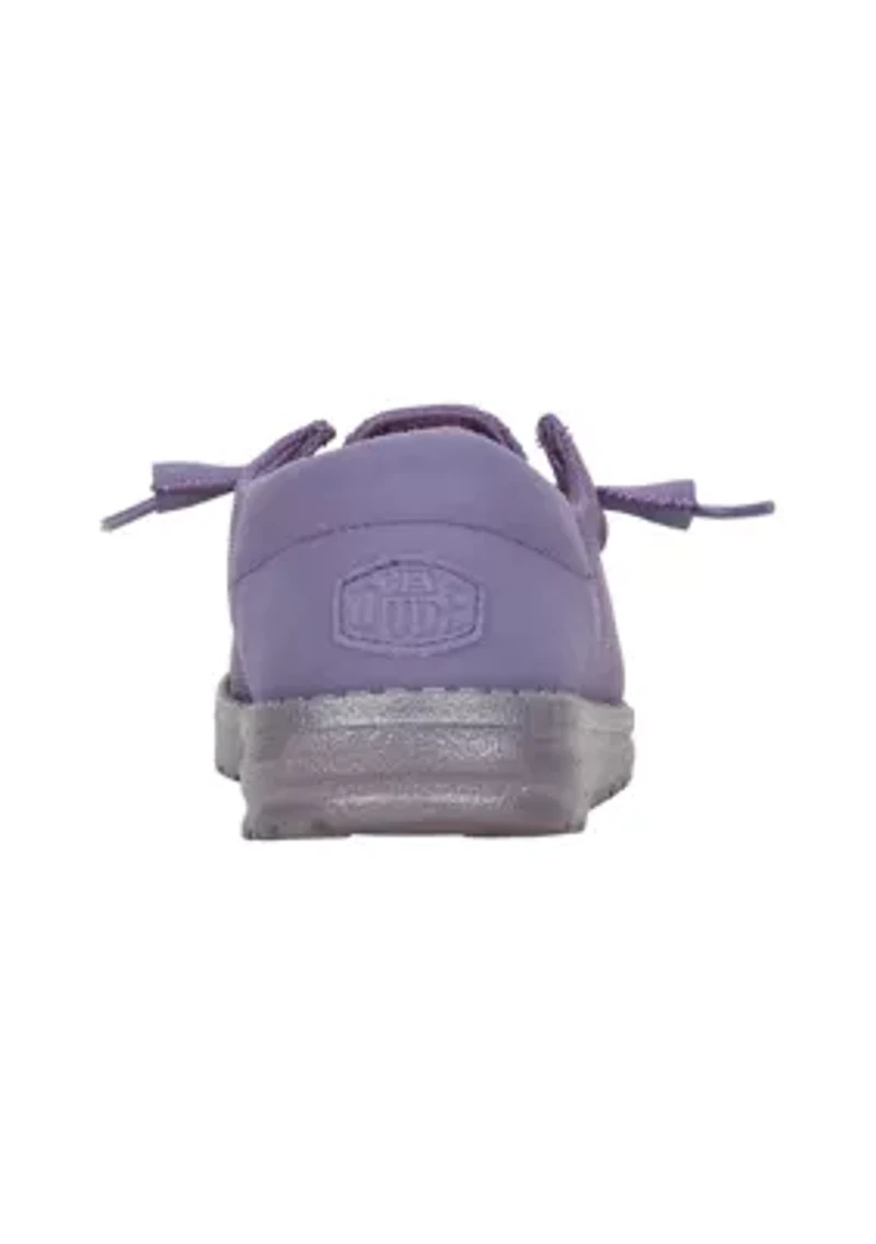 Wendy Funk Mono Dark Lilac Loafer Flats
