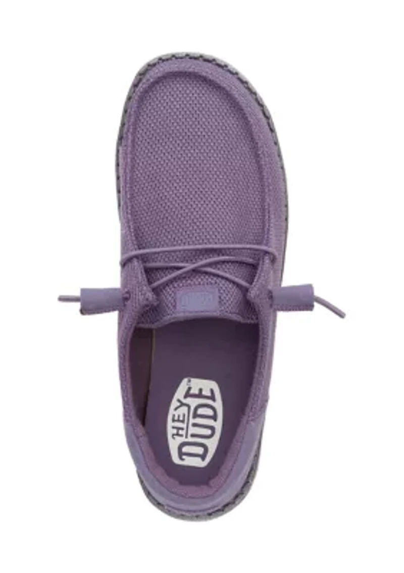 Wendy Funk Mono Dark Lilac Loafer Flats