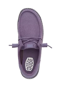 Wendy Funk Mono Dark Lilac Loafer Flats