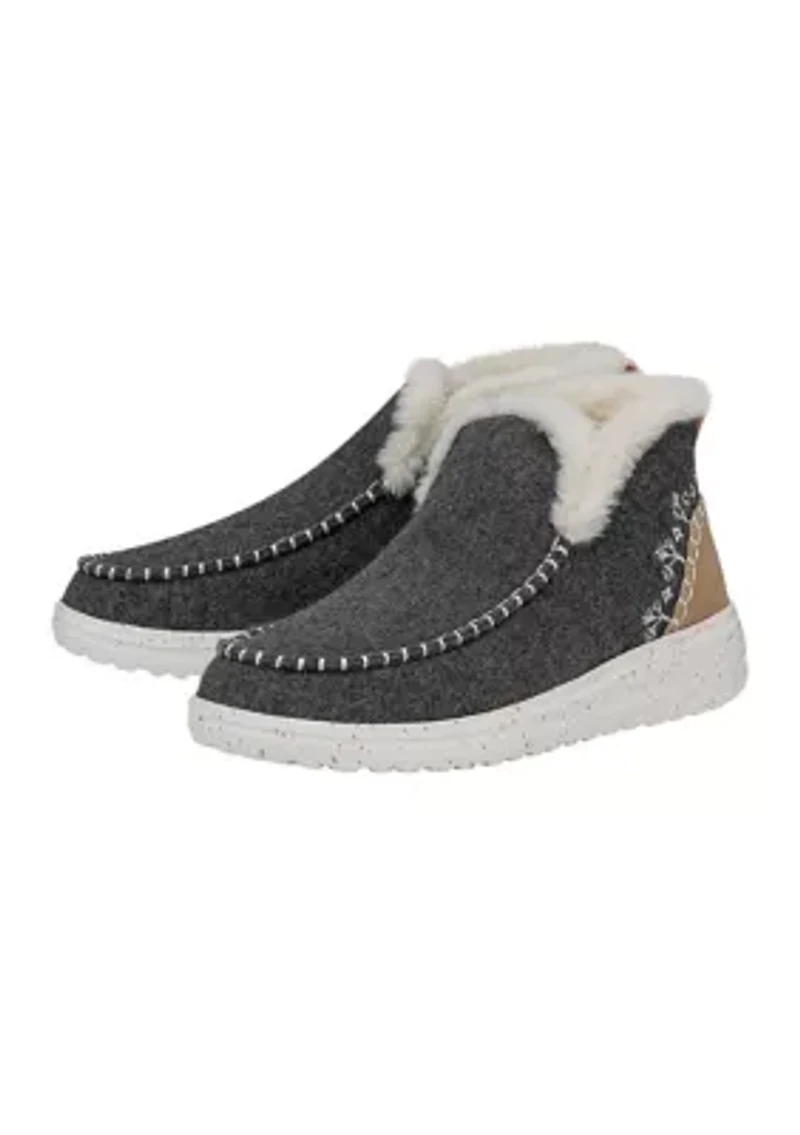 Denny Faux Wool Shearling Booties