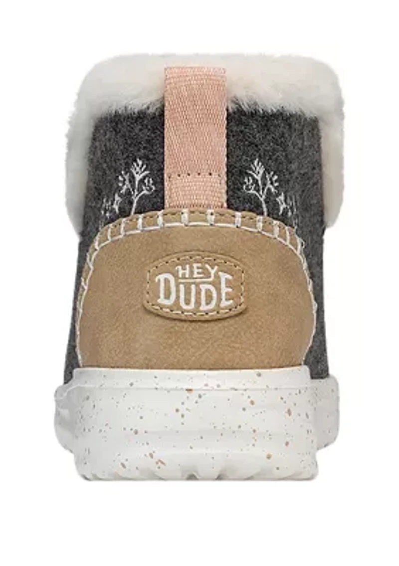 Denny Faux Wool Shearling Booties