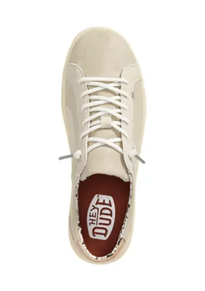 Karina Shimmer Platinum Sneakers